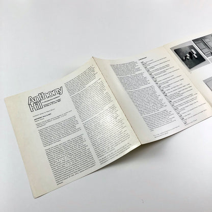 Anthony Hill. A retrospective exhibition – Hayward Gallery folded leaflet, 1983