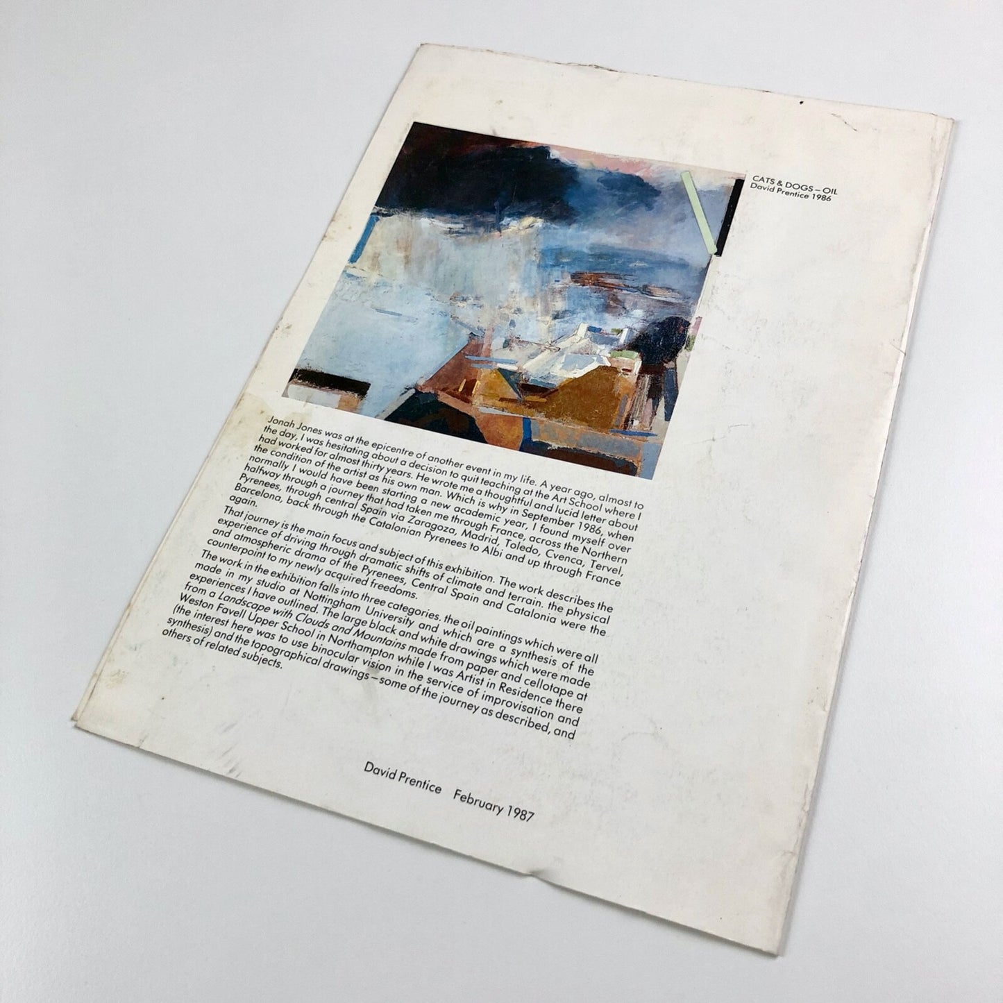 Dave Prentice – As Old As The Hills | University of Nottingham 1986-87 signed leaflet