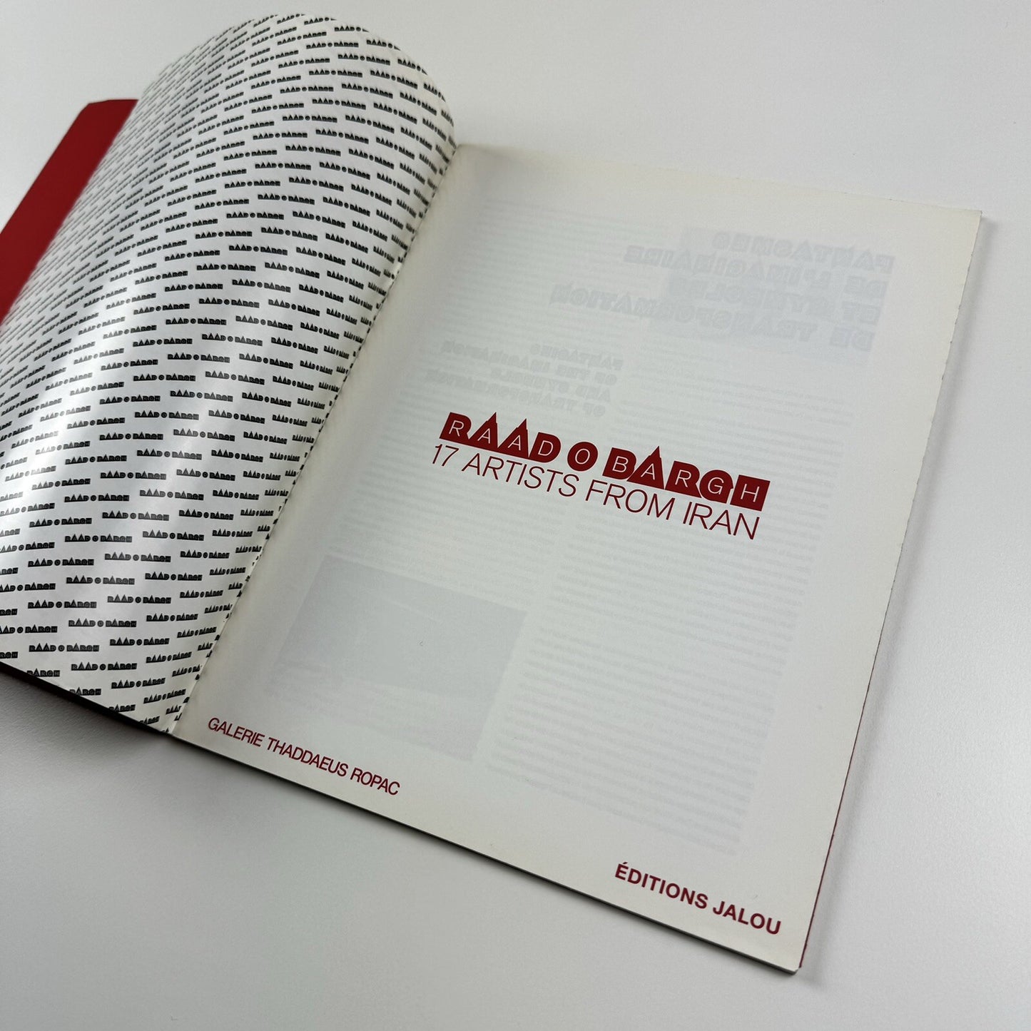Raad o Bargh: 17 Artists from Iran | Galerie Thaddaeus Ropac, 2009 exhibition catalogue