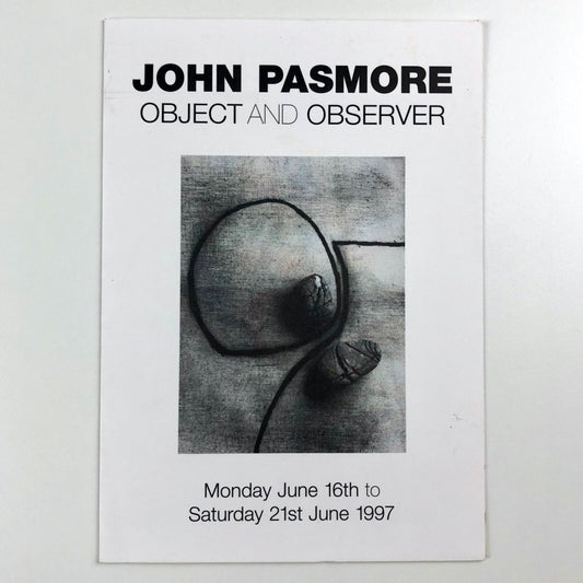 John Pasmore – Object & Observer, Paintings & Sculpture | The Air Gallery folded card, 1997