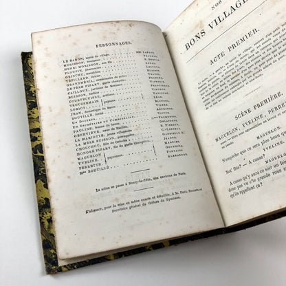 Nos Bons Villageois. Comédie en 5 actes, en prose by Victorien Sardou |  Michel Lévy Frères, Paris, 1867. Quatrième Édition
