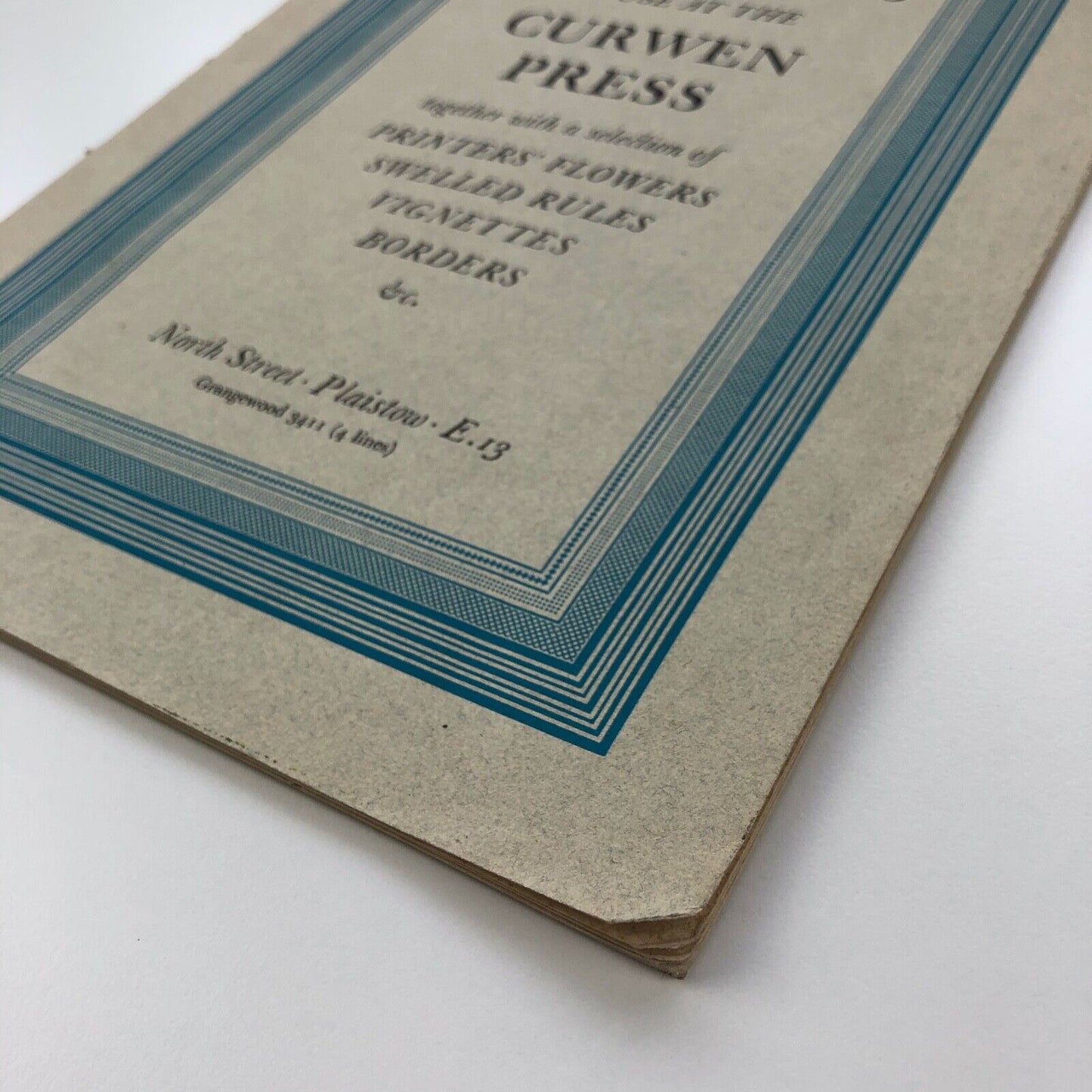Type Faces in use at The Curwen Press | 1951 Type specimen brochure