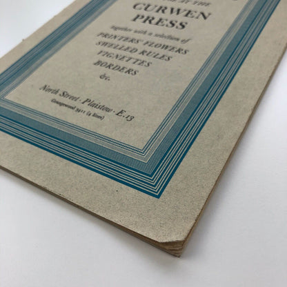 Type Faces in use at The Curwen Press | 1951 Type specimen brochure