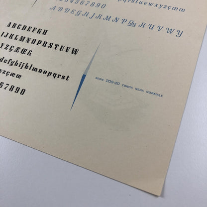 Type specimen sheet | Quirinus | Design by Alessandro Butti | Societá Nebiolo, undated