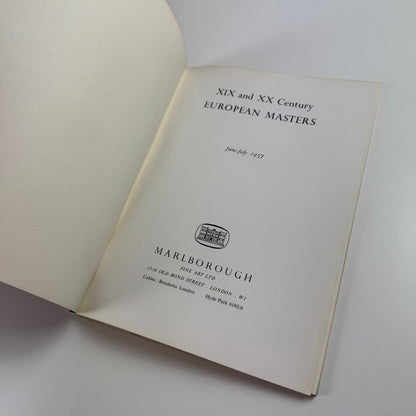 XIX and XX century European masters | Marlborough Fine Art June-July 1957
