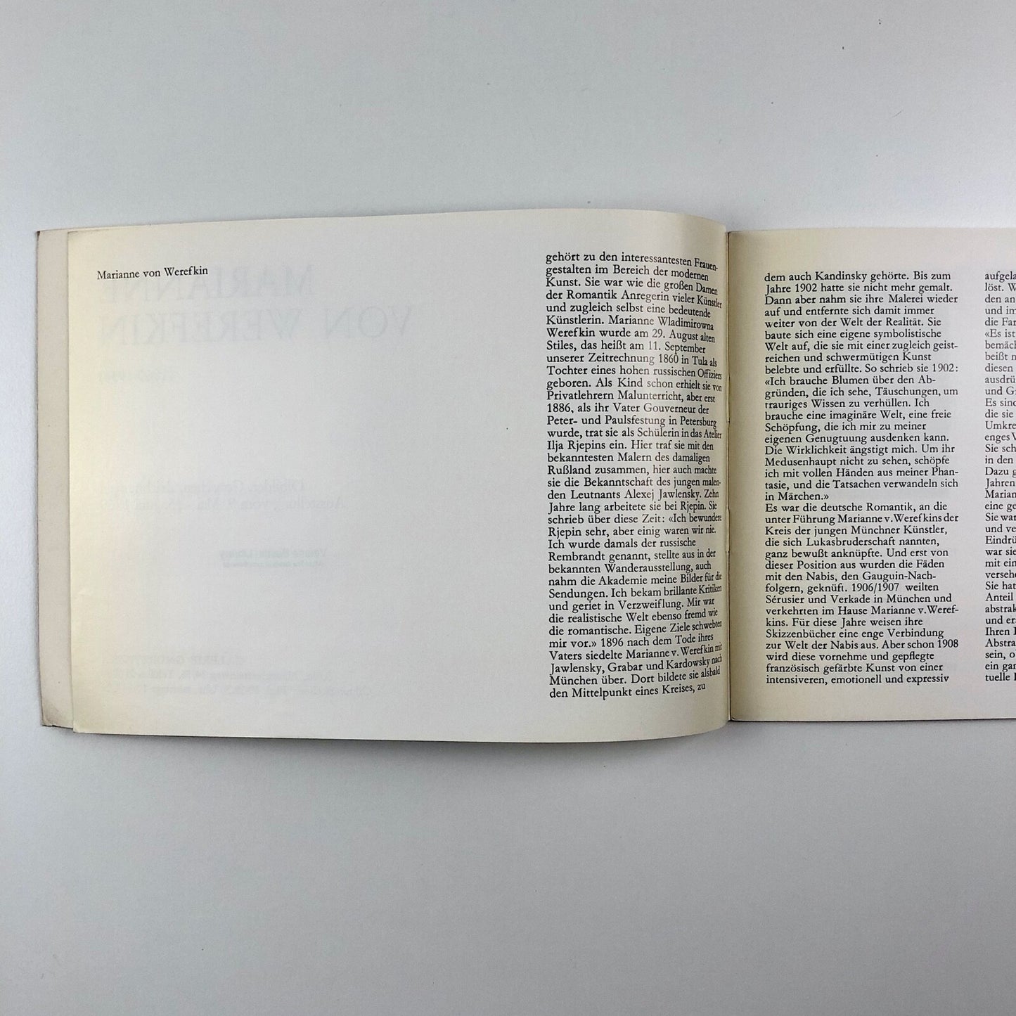 Marianne von Werefkin | Ölbider, Gouaches, Zeichnungen exhibition catalogue | Galerie Gmurzyska, 1969