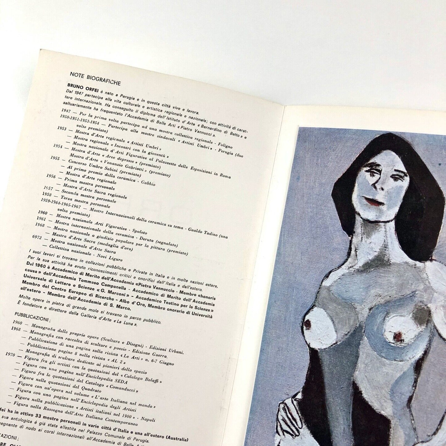 Espone [Bruno] Orfei | Palazzo del Comune Perugia | Fold-out leaflet, 1974