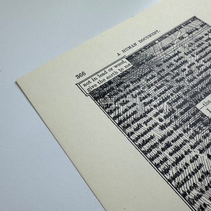 A Humument page 366 'not in lead or wood,' by Tom Phillips | The Tetrad Press, 1970