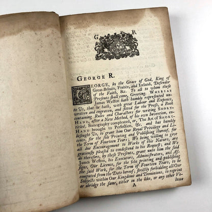 Stenography Compleated, Or the Art of Short-Hand | Compiled by James Weston 1727