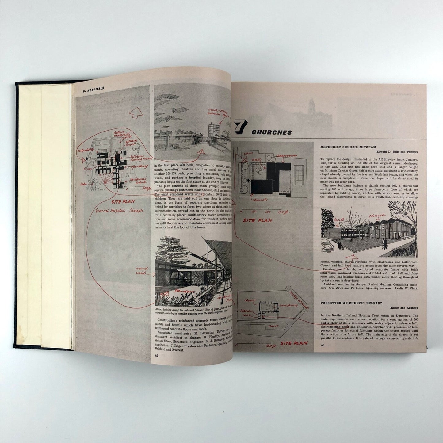 Architectural Review journal bound volume | Vol 125 January-June 1959 ex-library