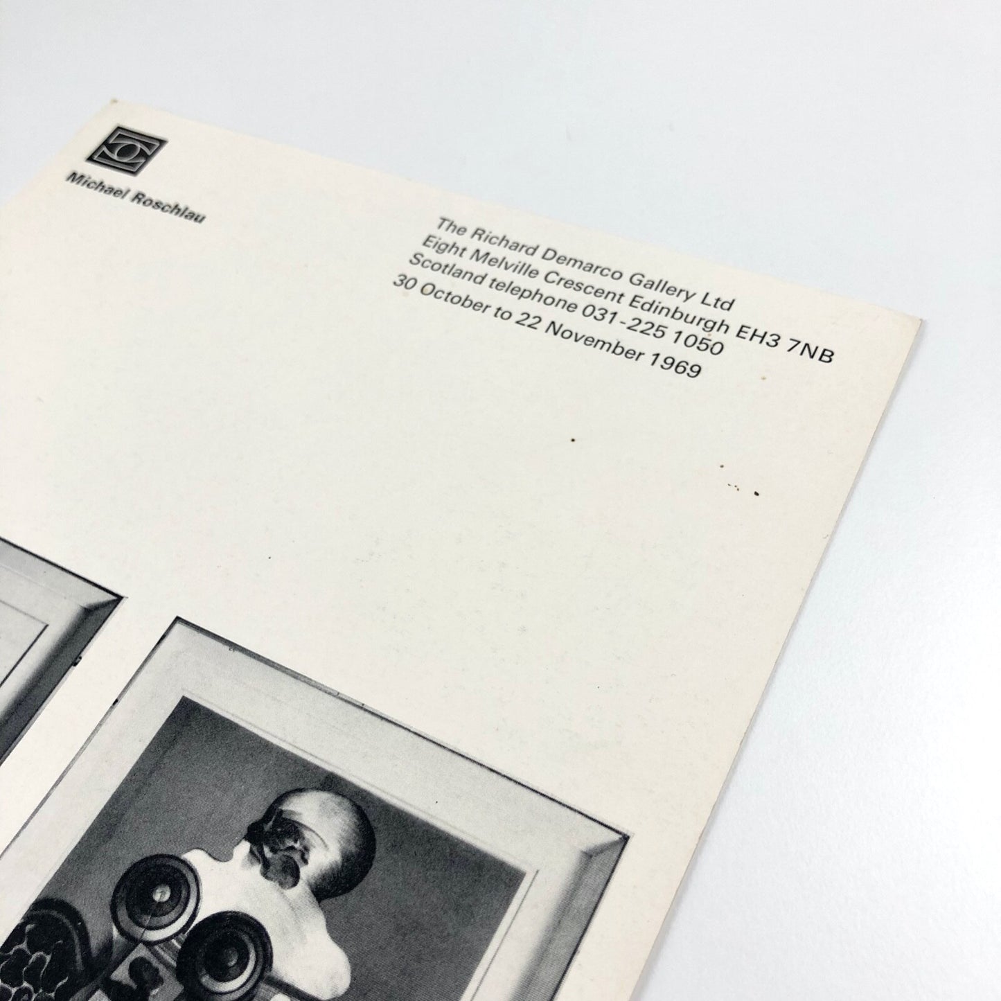 Michael Roschlau | The Richard Demarco Gallery 1969 promotional card