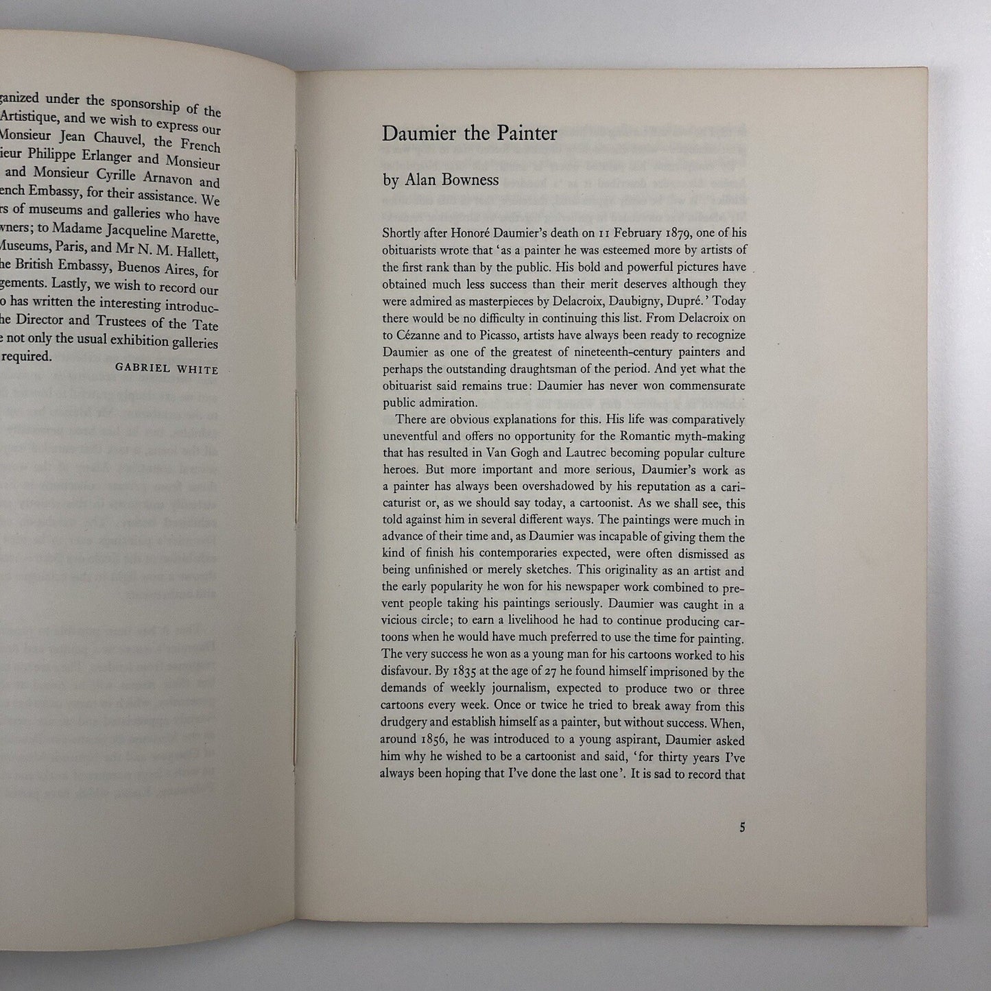 Daumier Paintings and Drawings | Arts Council Tate Gallery catalogue, 1961