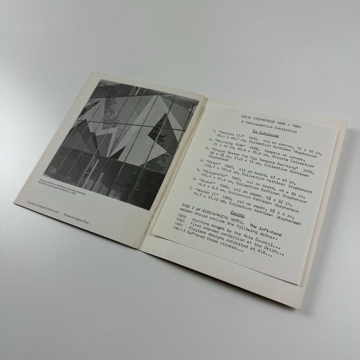 Cecil Stephenson 1889-1965 – A retrospective exhibition | Camden Arts Centre, 1975