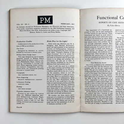 PM – Journal for Production Managers & Art Directors | Vol 3, No 6, Feb 1937 | Wiliam Edwin Rudge
