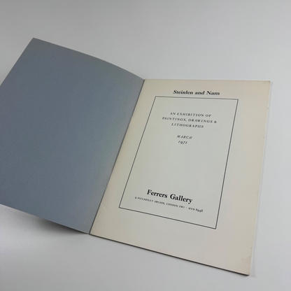 Cats by Steinlen and Nam. An exhibition of paintings, drawings & lithographs | The Ferrers Gallery, March 1971