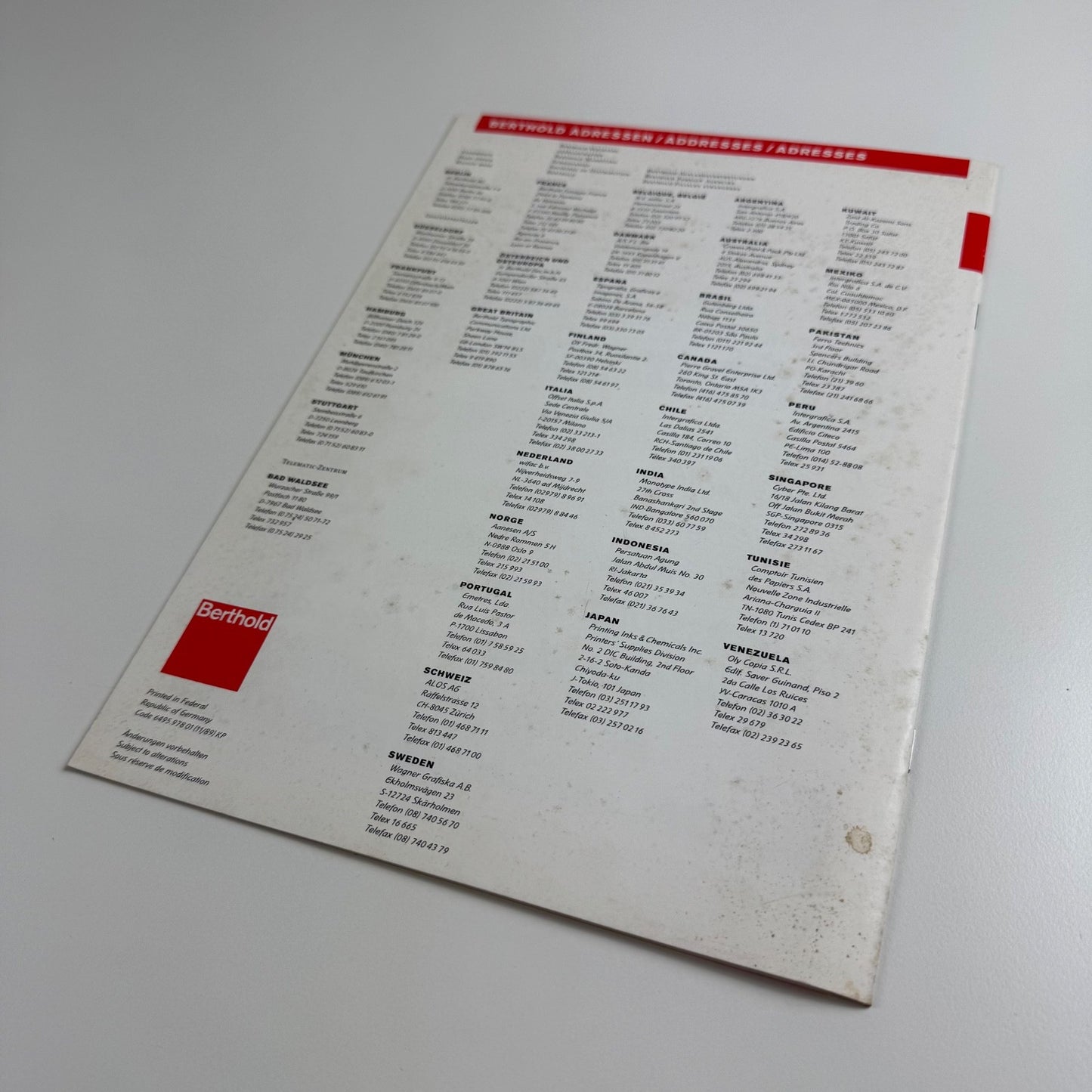 Type specimen booklet for Avantis | Berthold Types 176, undated