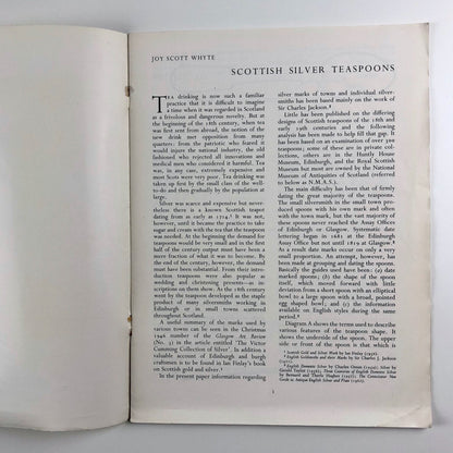 Scottish Silver Spoons | Joy Scott Whyte, Scottish Art Review 1966 offprint
