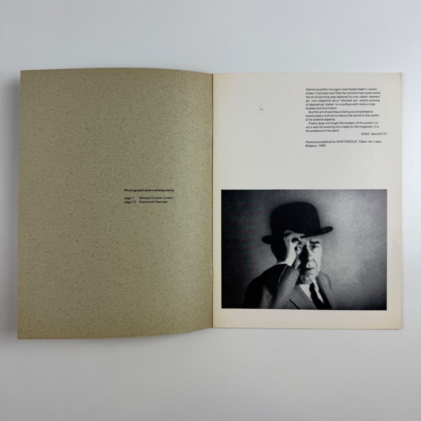 René Magritte | Zwemmer Gallery, London July 1966