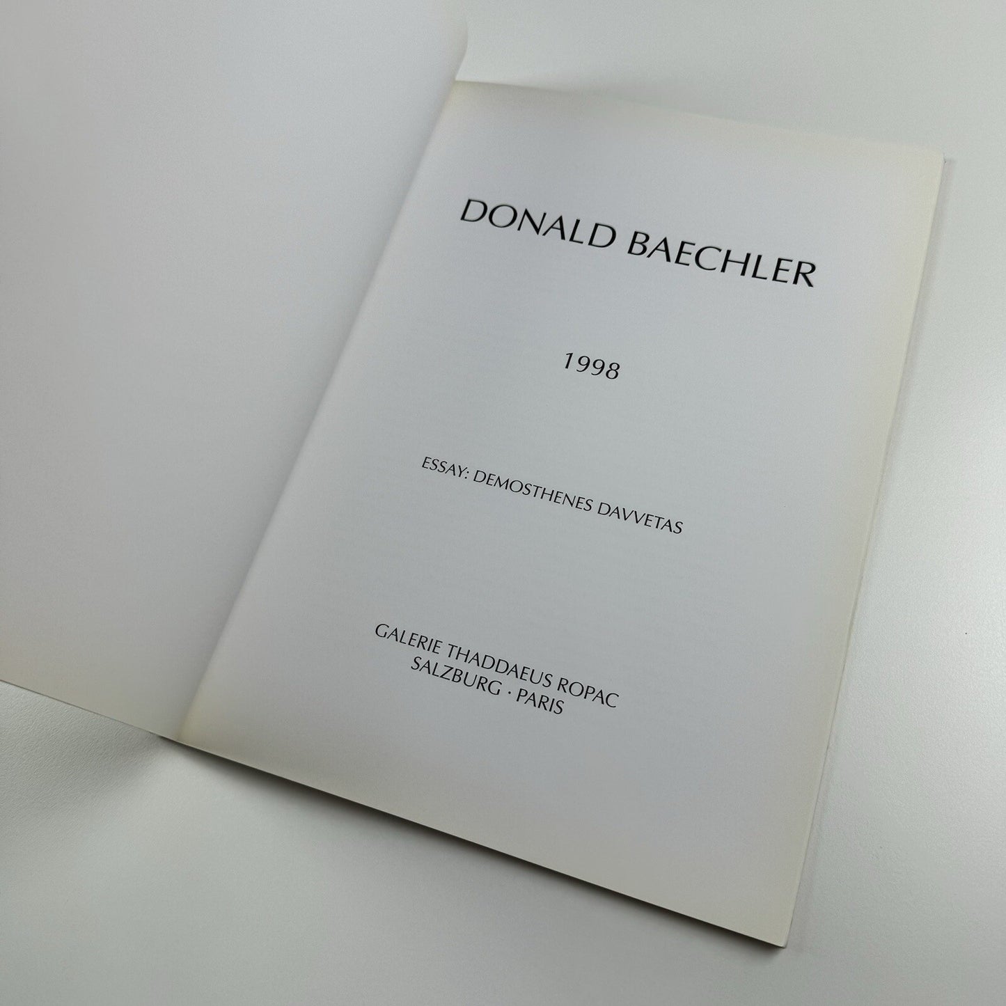Donald Baechler | Galerie Thaddaeus Ropac exhibition catalogue, 1998