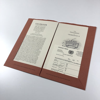 Libanus Press Books 1988-89 promotional folder and five inserts 1988