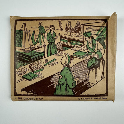 No 4 The Draper's Shop educational maths toy | E.J. Arnold c.1950s 22 cards