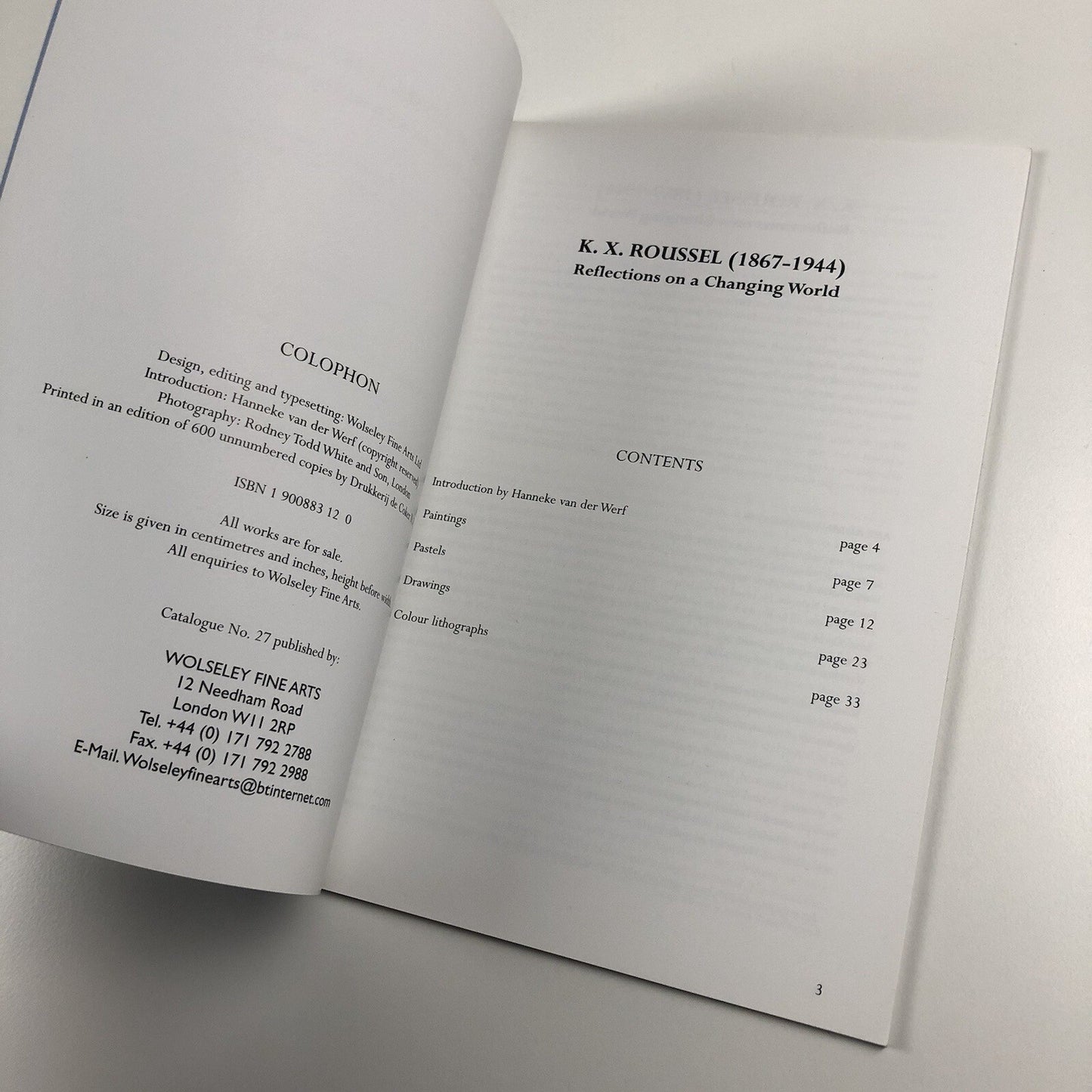 K. X. Roussel Paintings, pastels, drawings, and prints | Wolseley Fine Arts 1999