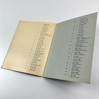 Philip [Philipp] Weichberger. Gemälde, Gouachen | Kunsthalle Bremen exhibition catalogue, 1959