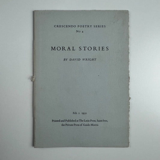 Moral Stories by David Wright No. 4 1 February 1952 The Latin Press, Guido Morris Press