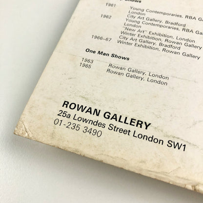 Jon Thompson – Recent Paintings | Rowan Gallery, London, 1967 | Promotional card