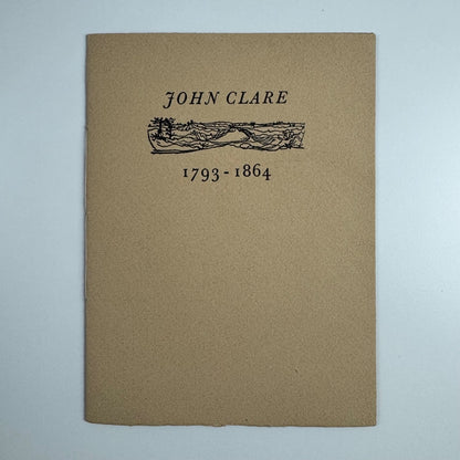John Clare 1793-1864 illustrated by Rigby Graham | Orpheus Press 1959 limited edition