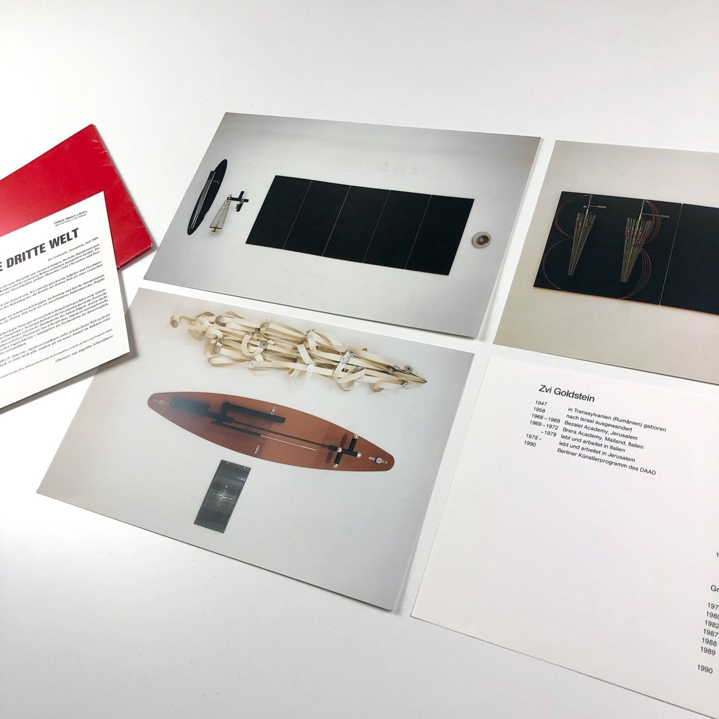 Zvi Goldstein. Black hole constructions | Daadgalerie Berlin 1990 | Folder and inserts