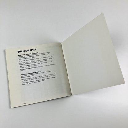 Eduardo Paolozzi. Private Vision - Public Art | Architectural Association, 1984 | introduction by Frank Whitford