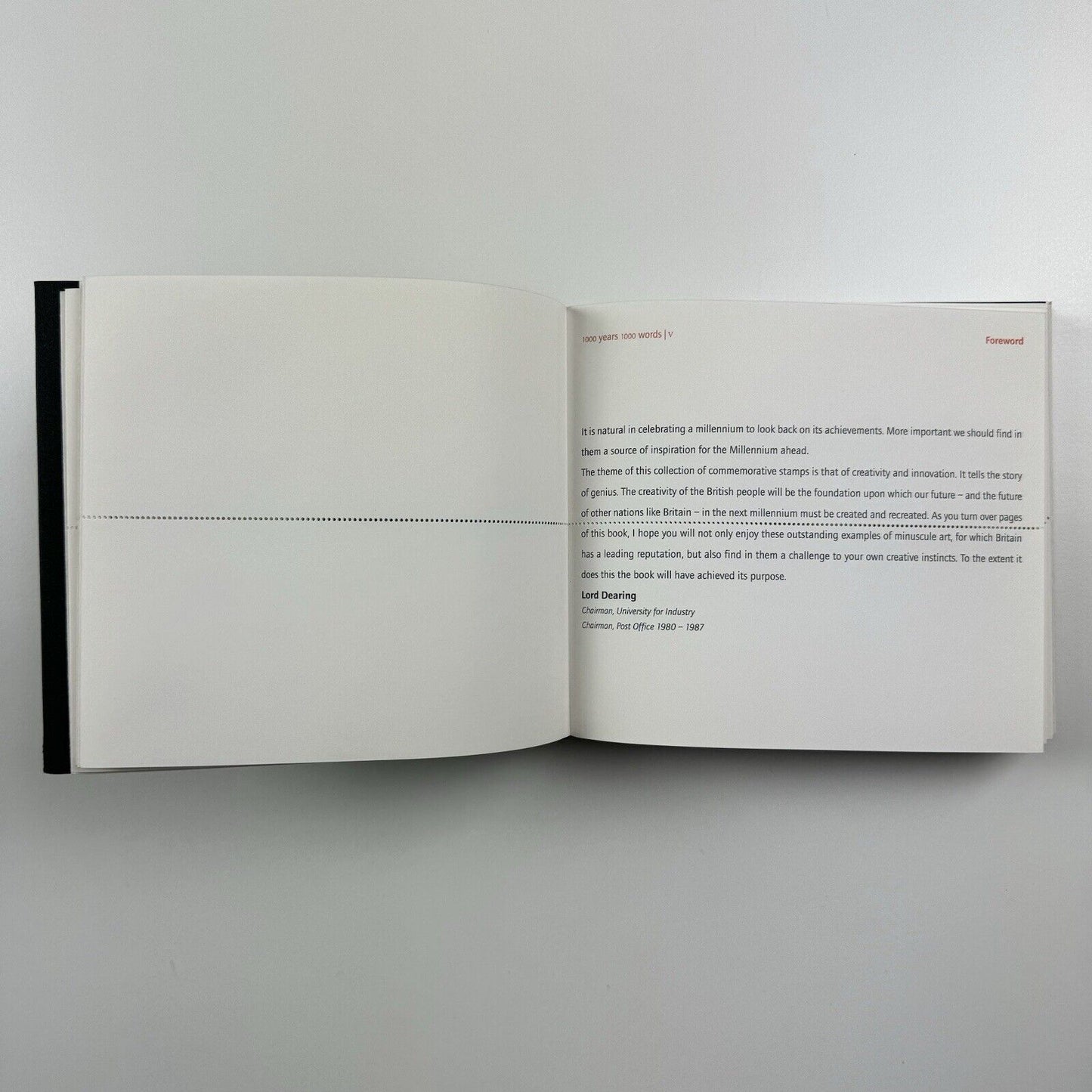 A thousand years A thousand words. A Celebration of the Royal Mail Millennium Stamps project by Michael Benson | The Camberwell Press, 1999