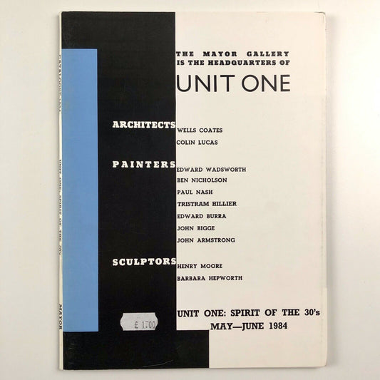 Unit One: Spirt of the 30s | Mayor Gallery, 1984 - facsimile version