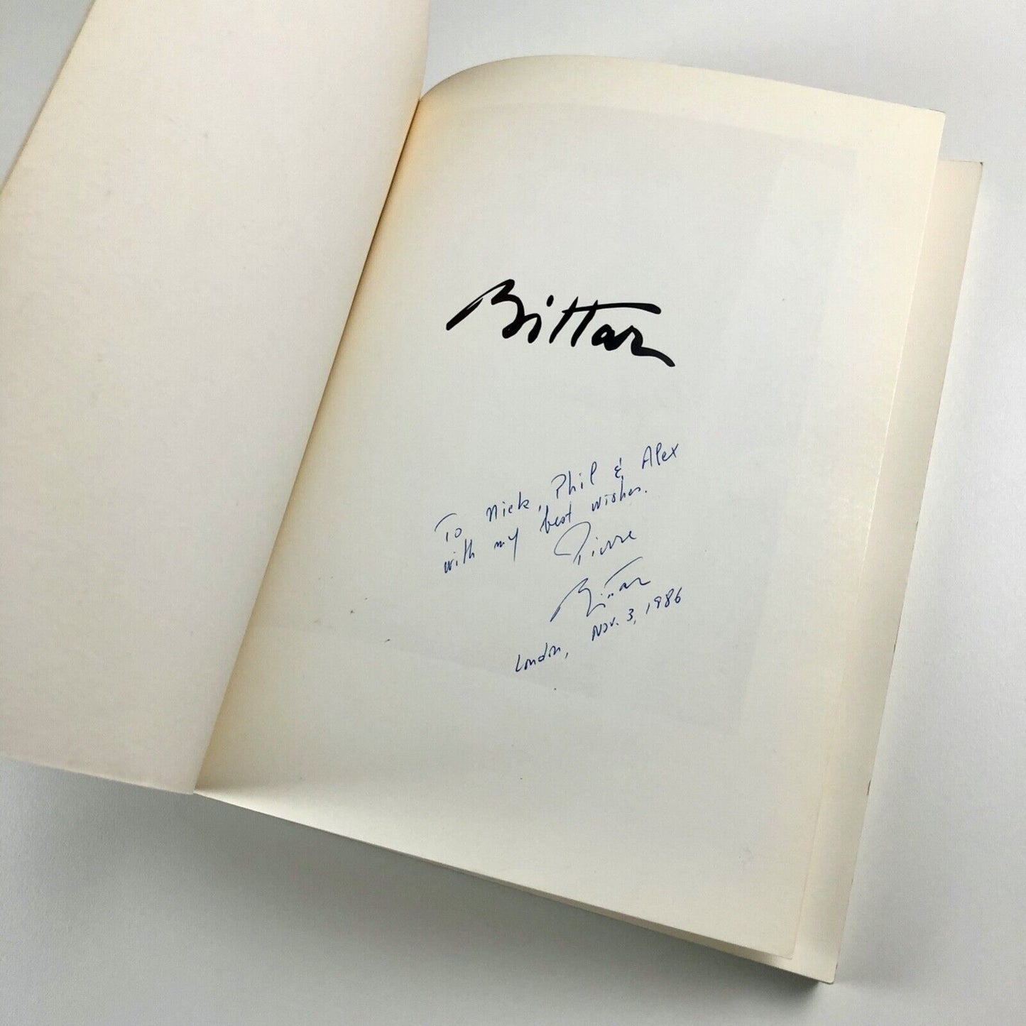 Pierre Bittar | Imprimerie Blanchard catalogue, 1986 inscribed
