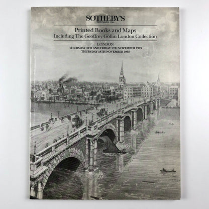 Printed Books and Maps | The Geoffrey Gollin London collection | Sotheby's, November 1993 catalogue