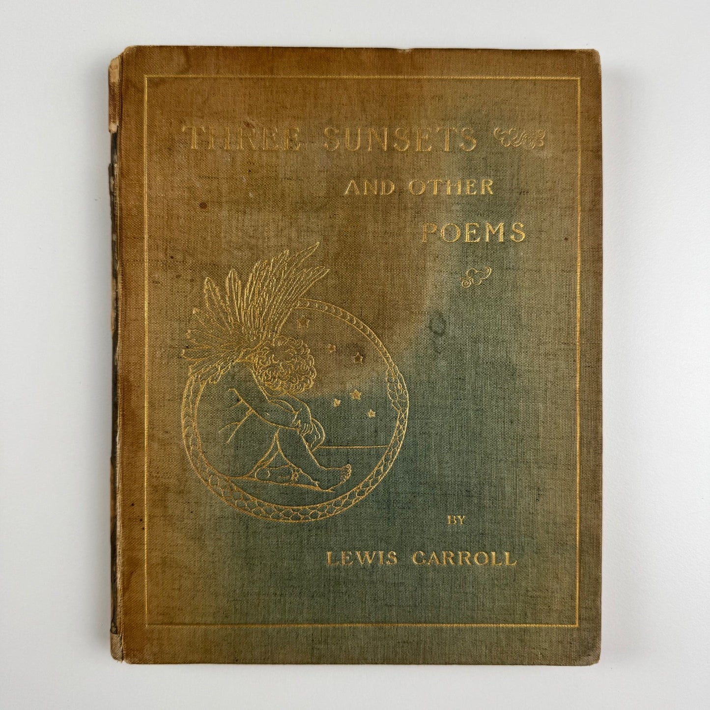 Three Sunsets and Other Poems by Lewis Carroll | Macmillan, 1898 | bookplate and inscription for Nancy Marsh