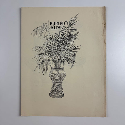 Prospectus for Buried Alive by Arnold Bennett | The Inky Parrot Press, 1985