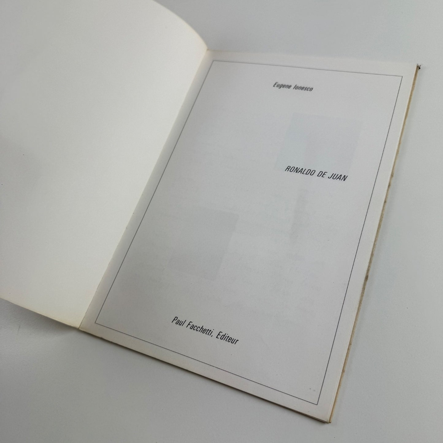 Ronaldo de Juan by Eugene Ionesco | Paul Facchetti, Paris, 1966 limited edition