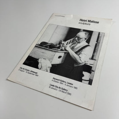 Gallery guide for Henri Matisse. Sculpture | Arts Council touring exhibition, 1984/85