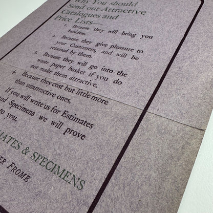 Single sheet/page relating to Butler & Tanner Speciality Publicity Printing Selwood Printing Works Frome