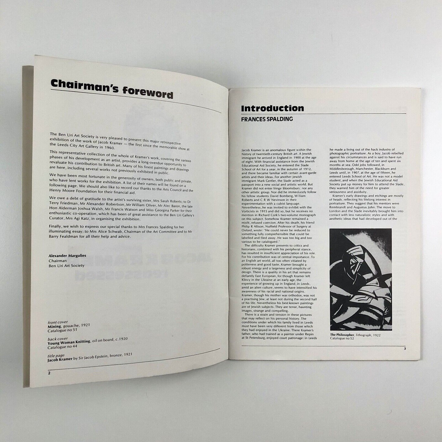 Jacob Kramer Reassessed | Ben Uri Gallery catalogue, 1984