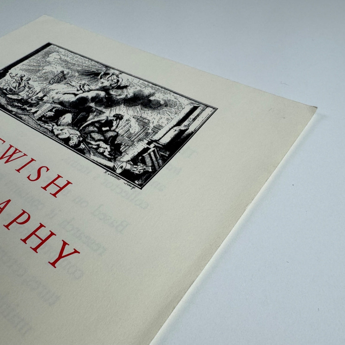 Prospectus for A Jewish Iconography by Alfred Rubens Nonpareil Publishing, 1981
