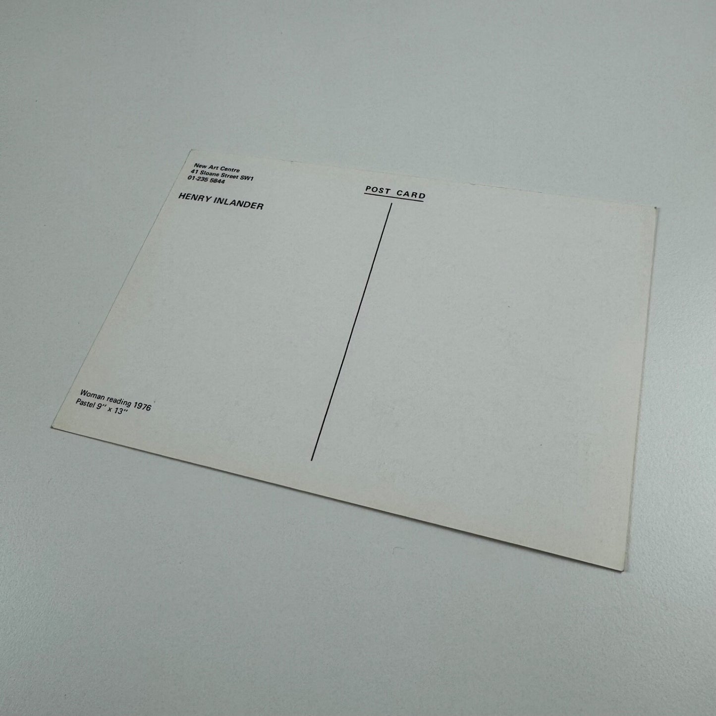 Unused postcard for Henry Inlander | New Art Centre, c.1976