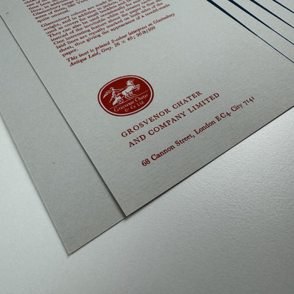 Paper sample – bookjacket – No 3 Glastonbury Antique Grosvenor Chater | Abbey Mills