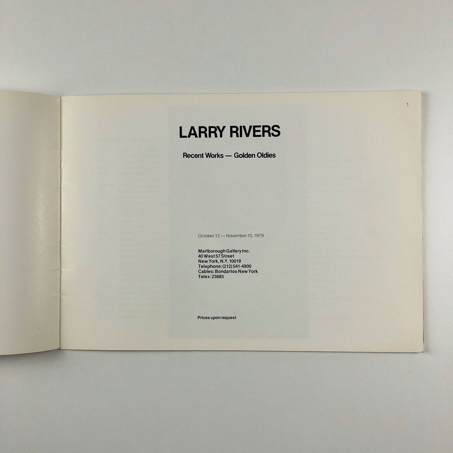 Larry Rivers | Recent Works - Golden Oldies | Marlborough New York, 1979