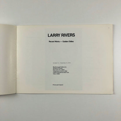 Larry Rivers | Recent Works - Golden Oldies | Marlborough New York, 1979