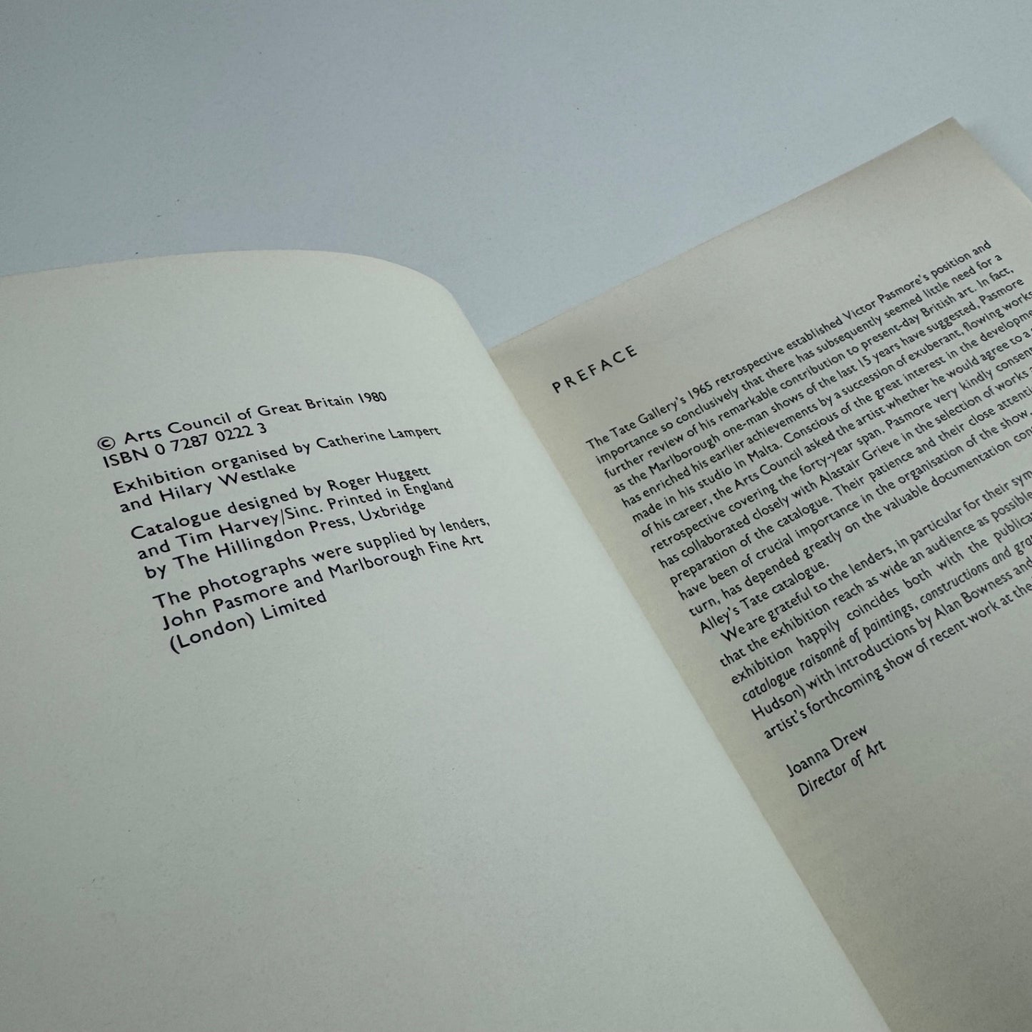 Victor Pasmore Arts Council exhibition catalogue and promotional card | Royal Academy 1980