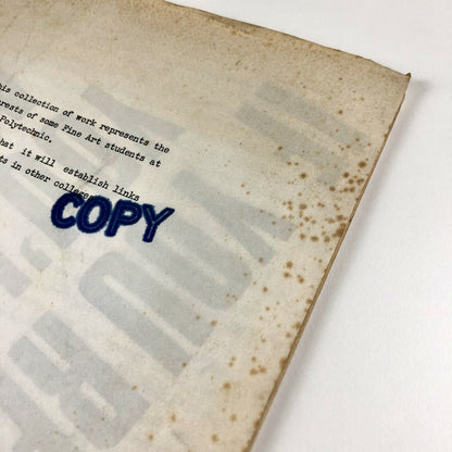 Trent Polytechnic – Fine Art Students work self-published 1970s/80s?