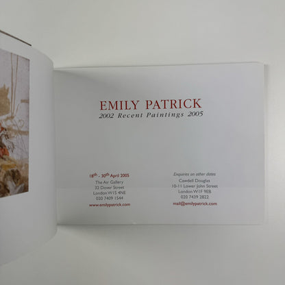 Emily Patrick – Recent Paintings 2002-2005 | The Air Gallery catalogue, 2005